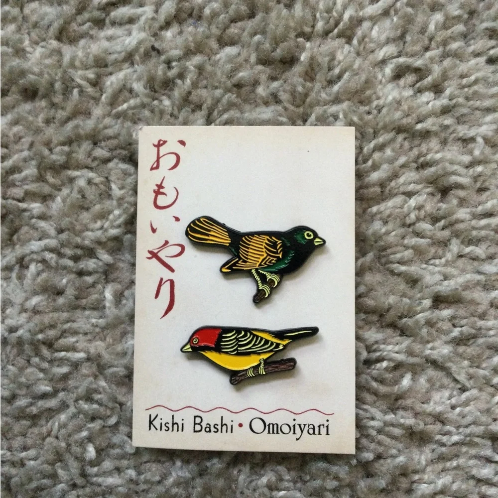 Kishi Bashi Omoiyari Twin Birds Pins - Picture 3 of 7